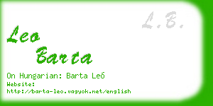 leo barta business card